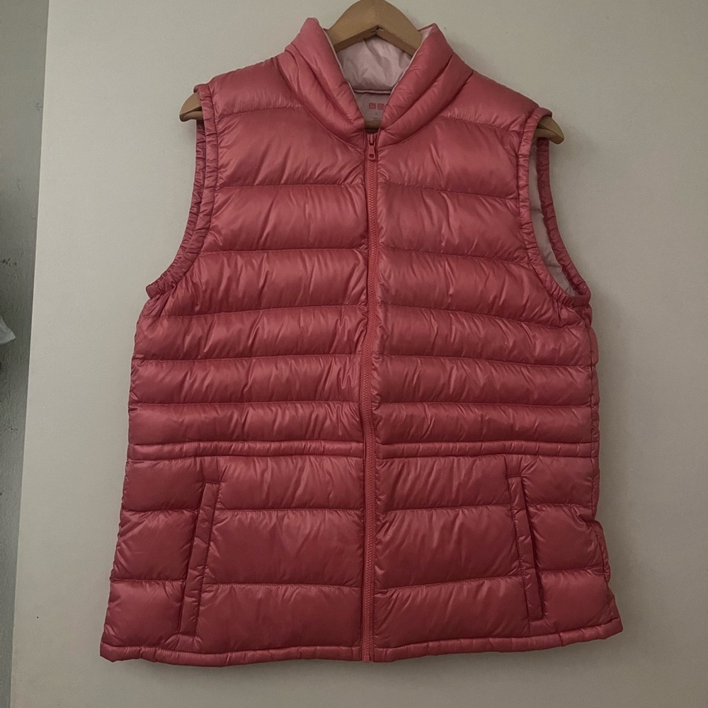 Pink Uniqlo Down Puffer Vest